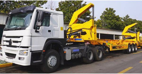 TITAN Container side loader trailers for Ghana!