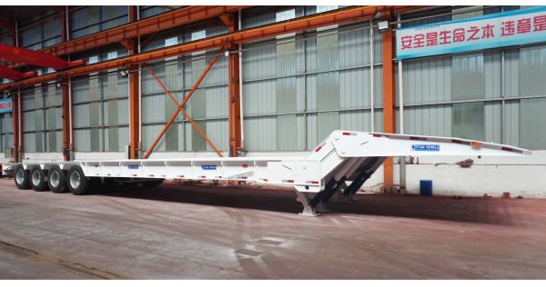 New Product Introduction--TITAN Lowbed Trailer with Hydraulic Foldable Gooseneck