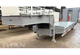 3 Axle Drop Deck Semi Trailer with Folding Hydraulic Ramps will be sent to Nigeria