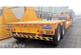 2 Axle 40 Ton Lowboy Gooseneck Trailer will be sent to Botswana