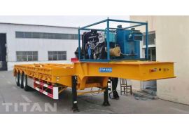 Hydraulic Winch Low Bed Truck Trailer will be sent to Angola