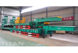 4 Axle 100 Tons Low Bed Truck Trailer will be sent to Ethiopia