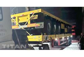 3 Units 40ft Container Flatbed Tractor Trailer will be sent to Angola