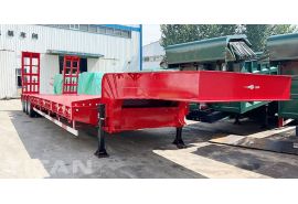 3 Lines 6 Axles Heavy Low Loader Truck Trailer will be shipped in Nigeria 