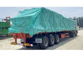 Tri Axles Semi Truck Flatbed Trailer will be sent to Ghana