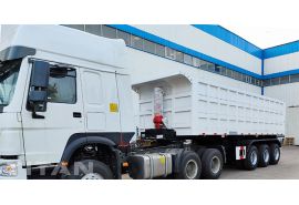Tri Axle Rear Dump Semi Trailer will be transported to Namibia