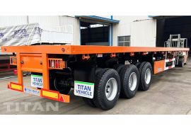 2 Sets Flatbed Truck Trailer 40 Feet will be sent to Guinea