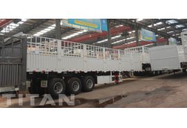 3 axle 60 Ton Fence Cargo Semi Trailer is already shipping to Dominica