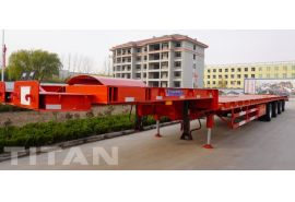 4 Axle 80 Ton Semi Low Loader Trailer will export to Jamaica