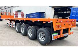 4 Axle Flat Deck Semi Trailer with Headboard will be shipped to Mali 
