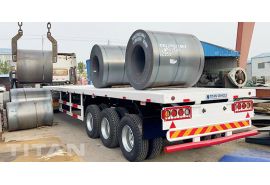 40Ft Flatbed Tri Axle Trailer is carrying out Load Capacity Test