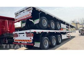 12M Tri Axle Semi Truck Flatbed Trailer will be shipped to Sierra Leone