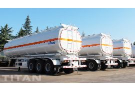 3 Axle 45000 Liters Palm Oil Tanker Trailer is ready to ship to Zambia