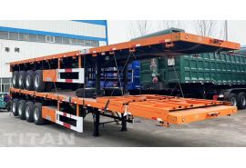 4 Axle 48Ft Flat Body Trailer with Front Boards will be sent to Cote d'Ivoire