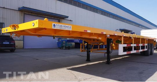40Ft 2 Axle Container Flatbed Trailer will be shipped to Tanzania