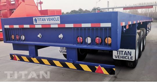 Tri Axle Stretch Flatbed Trailer will be shipped to Nigeria