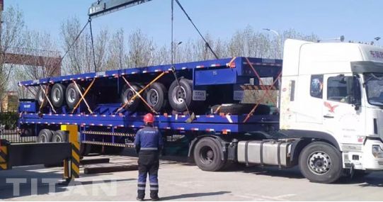 Tri Axle 24M Extendable Flat Bed Trailer will be sent to Guyana