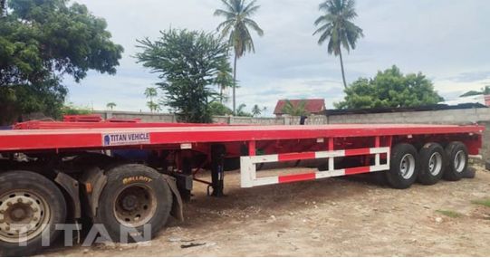 Mauritius Customer Feedback of 40Ft Flatbed Trailer 3 Axle
