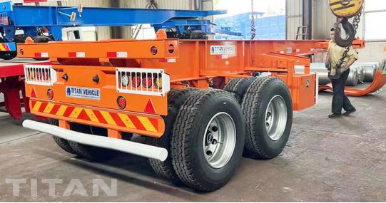 2 Axle 20Ft Contianer Chassis will be shipped to Barbados