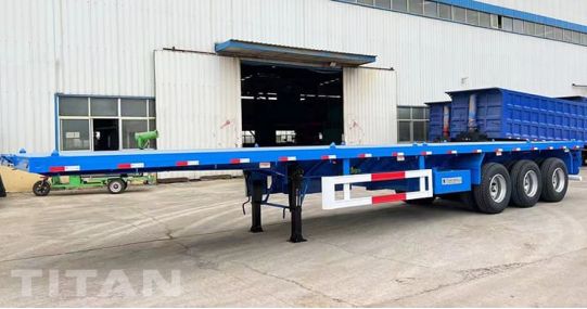 40Ft Semi Truck Trailer Flatbed 3 Axle will be shipped to Tanzania Dar Es Salaam