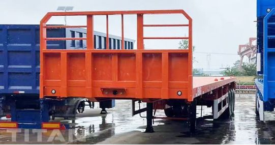 40Ft Container Flatbed Trailer Tri Axle will be shipped to Dominica
