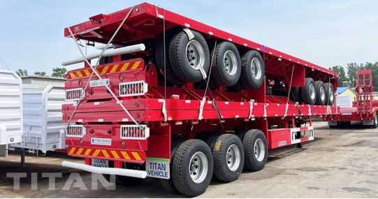 Tri Axle 40Ft Flatbed Trailer for Semi Trucks will be sent to Zimbabwe