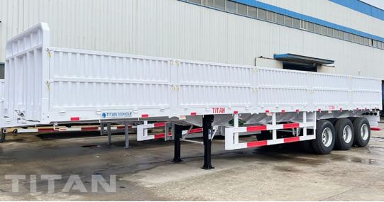 60 Ton 3 Axle Drop Side Utility Trailer will be shipped to Tanzania