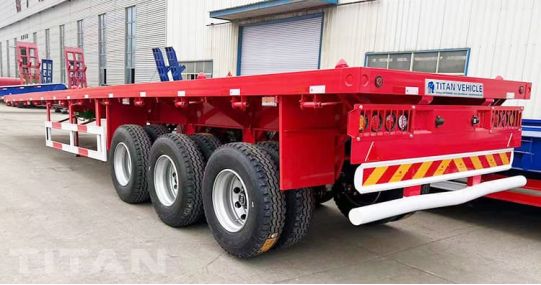 40Ft Tri Axle Semi Truck Flatbed Trailer will be sent to Namibia