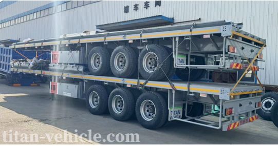 3 Axle 40 Foot Flatbed Semi Trailer will be sent to Jamaica