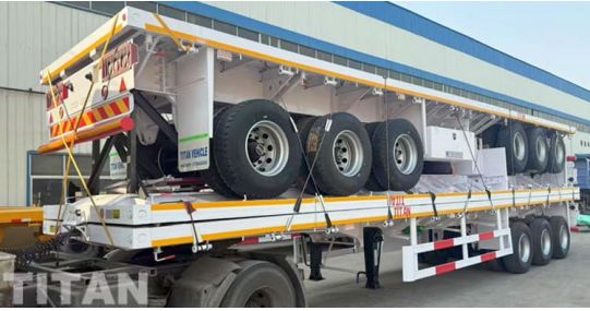 3 Axle 40 Ft Flatbed Trailer will Ship to Jamaica