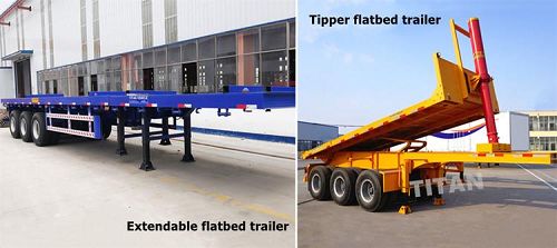 Tri Axle Trailer for Sale Different Types of 12m Tri Axle Flatbed Trailer