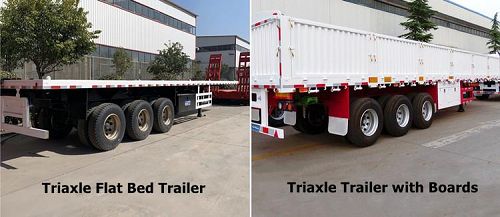 Tri Axle Trailer for Sale Different Types of 12m Tri Axle Flatbed Trailer