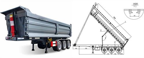 Dump Semi Trailer for Sale - Different Types of 60 Ton Dump Semi Trailer