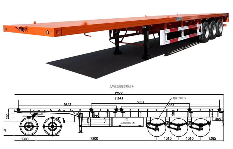What kind of container Flatbed Trailer is needed for shipping container