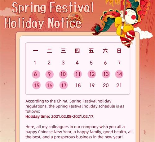 TITAN Holidays Notice