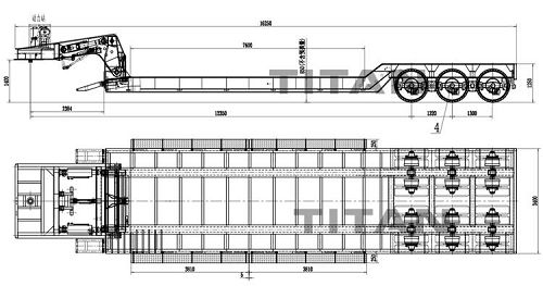 Structural analysis of the gooseneck The gooseneck part is composed of a traction pin, a lifting hydraulic cylinder, a pin shaft connected with the cargo platform, an eccentric block for fixing the position of the gooseneck, and a gooseneck. The gooseneck part is connected to the cargo platform by articulation, and a pair of lifting hydraulic cylinders are installed between the gooseneck and the cargo platform, which are driven by the hydraulic cylinder to realize the raising and lowering of the cargo platform. After the cargo platform is raised or lowered, the position of the gooseneck and the cargo platform is fixed by an eccentric device. The eccentric device is welded by 16 Mn steel plate and steel pipe. It is installed in the hollow part of the gooseneck web and is connected to the gooseneck through a pin. The eccentric device has 2 plane positions through which it is in contact with the upper surface of the cargo platform. The lower position is the lowest position of the trailer, that is, the cargo platform is in contact with the ground; when the cargo platform is raised, under the action of gravity, the right plane Turning to the bottom, the oil pressure can be unloaded at this time, and the load is completely carried by the eccentric device. This position corresponds to the highest cargo platform.
