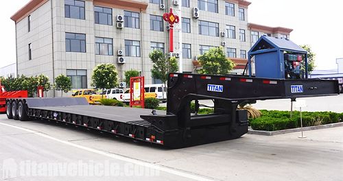 80ton 3 Axle Low Bed Gooseneck Trailer for Sale in Kenya