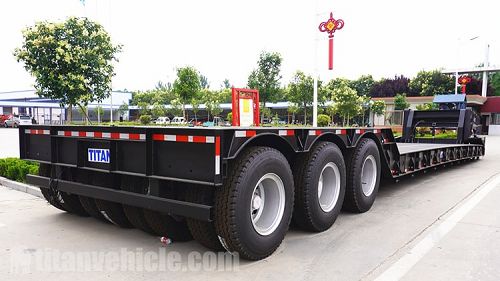80ton 3 Axle Low Bed Gooseneck Trailer for Sale in Kenya