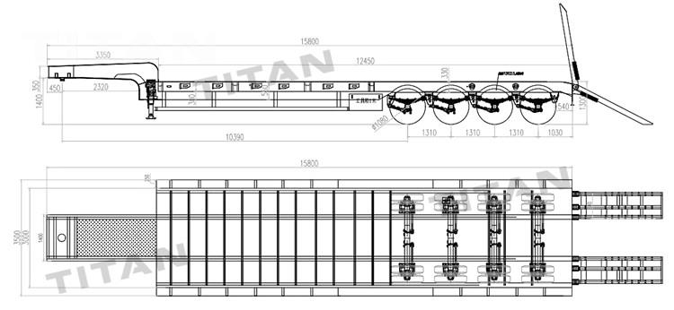 4 Axle Low Loader Trailer 100 Ton for Sale in Congo