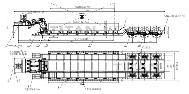 TITAN 60 Ton Lowboy Trailer for Sale in Mauritania