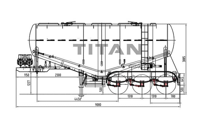 40 Cubic Dry Bulk Tanker Trailer for Sale in Philippine