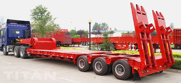 3 line 6 axles semi low loader trailer
