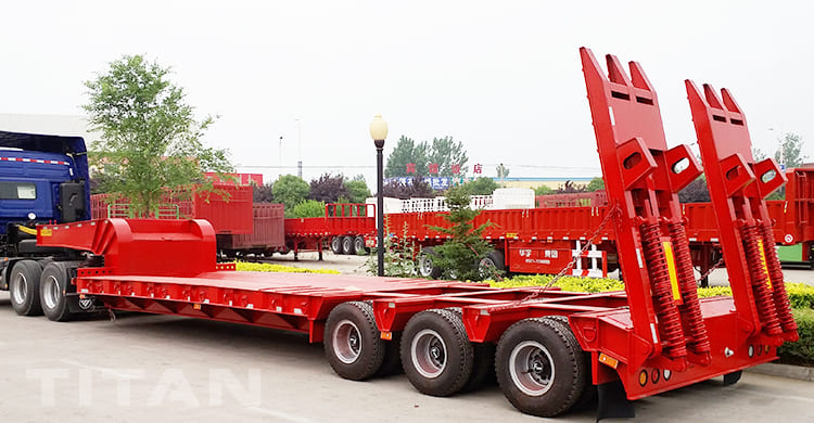 3 line 6 axles semi low loader trailer