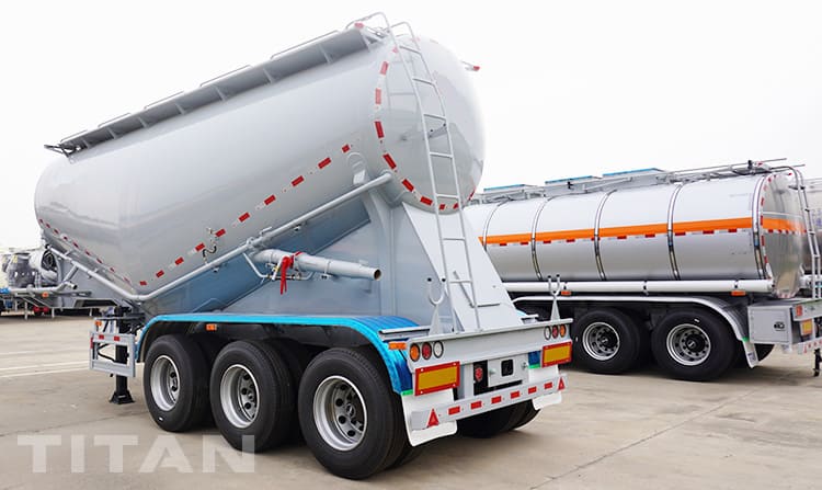 tri axles dry bulk cement tanker trailer