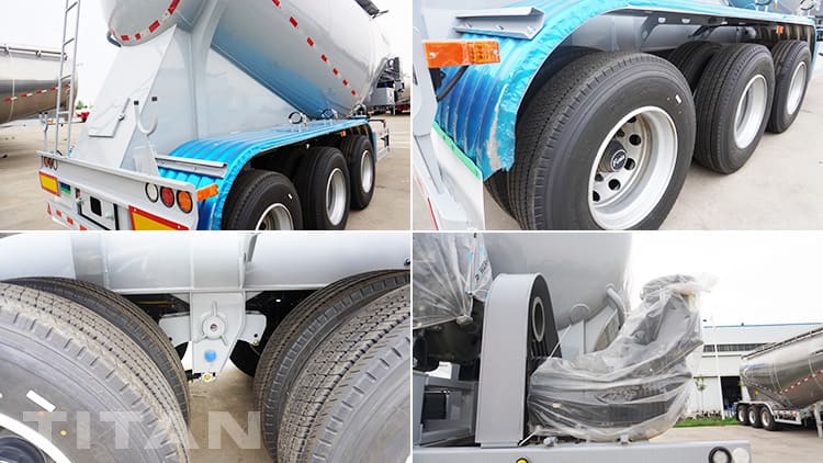 tri axles dry bulk cement tanker trailer