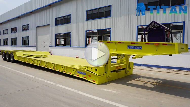 folding neck lowboy trailer