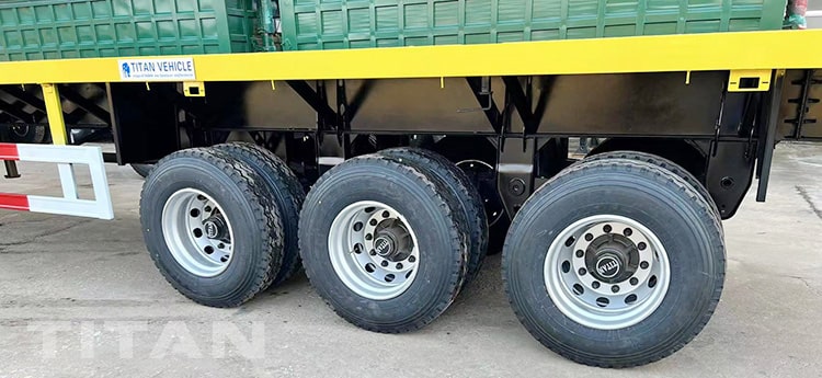 40 Foot 3 axles Flatbed tractor trailer for Sale
