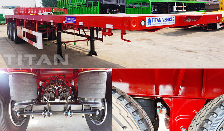 tri axles flatbed trailer