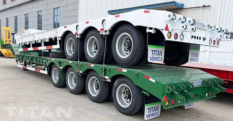 Tri Axle Low Loader Trailer and 80T 4 Axle Low Loader Trailer for Sale in Tanzania