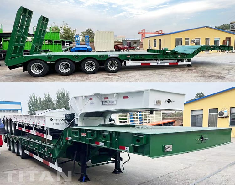 Tri Axle Low Loader Trailer and 80T 4 Axle Low Loader Trailer for Sale in Tanzania